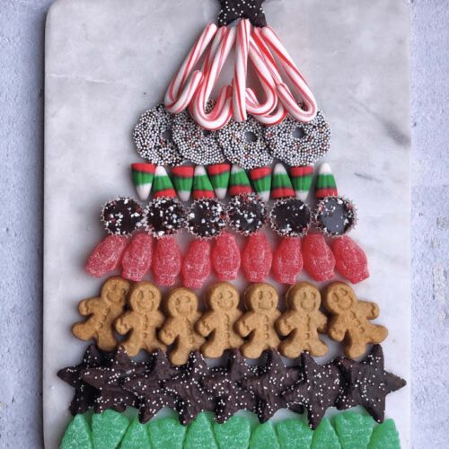 christmas dessert tree candy platter