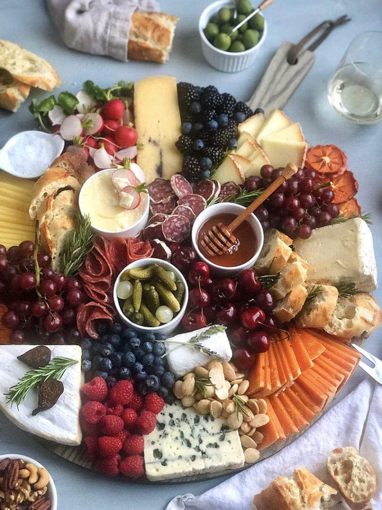 cheese board with brie