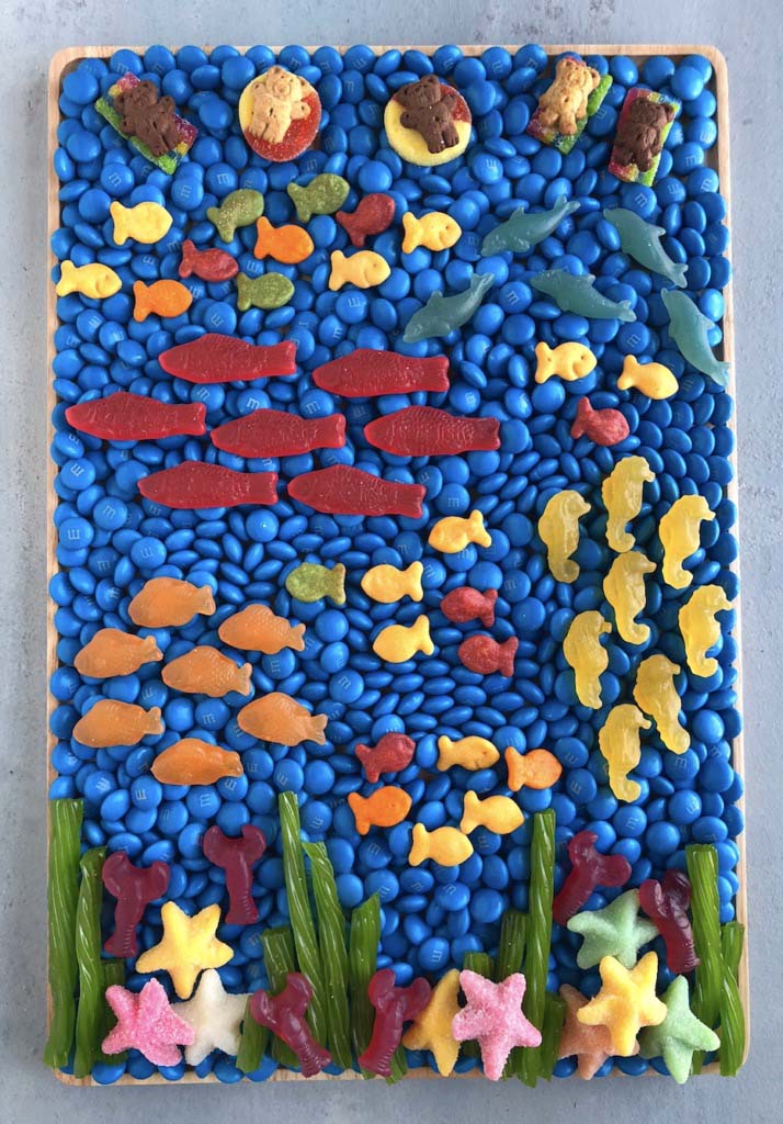 Beach candy board goldfish