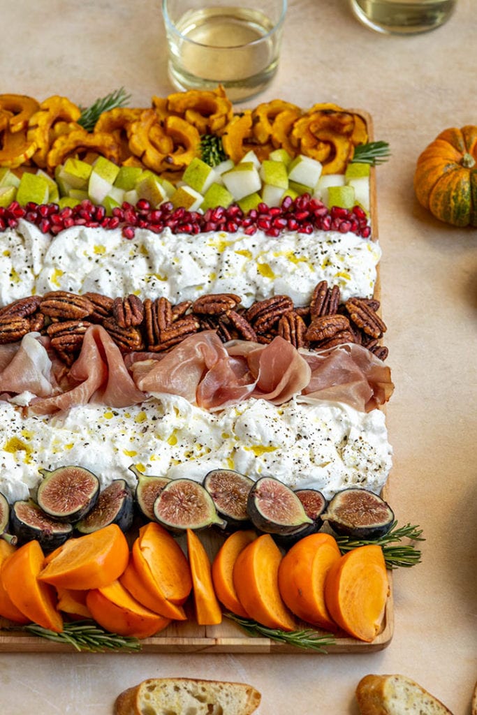 Fall prosciutto appetizer with Burrata