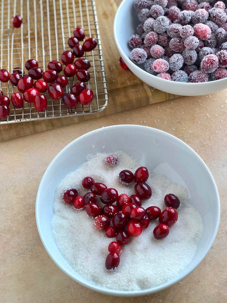 how to make sugared cranberries