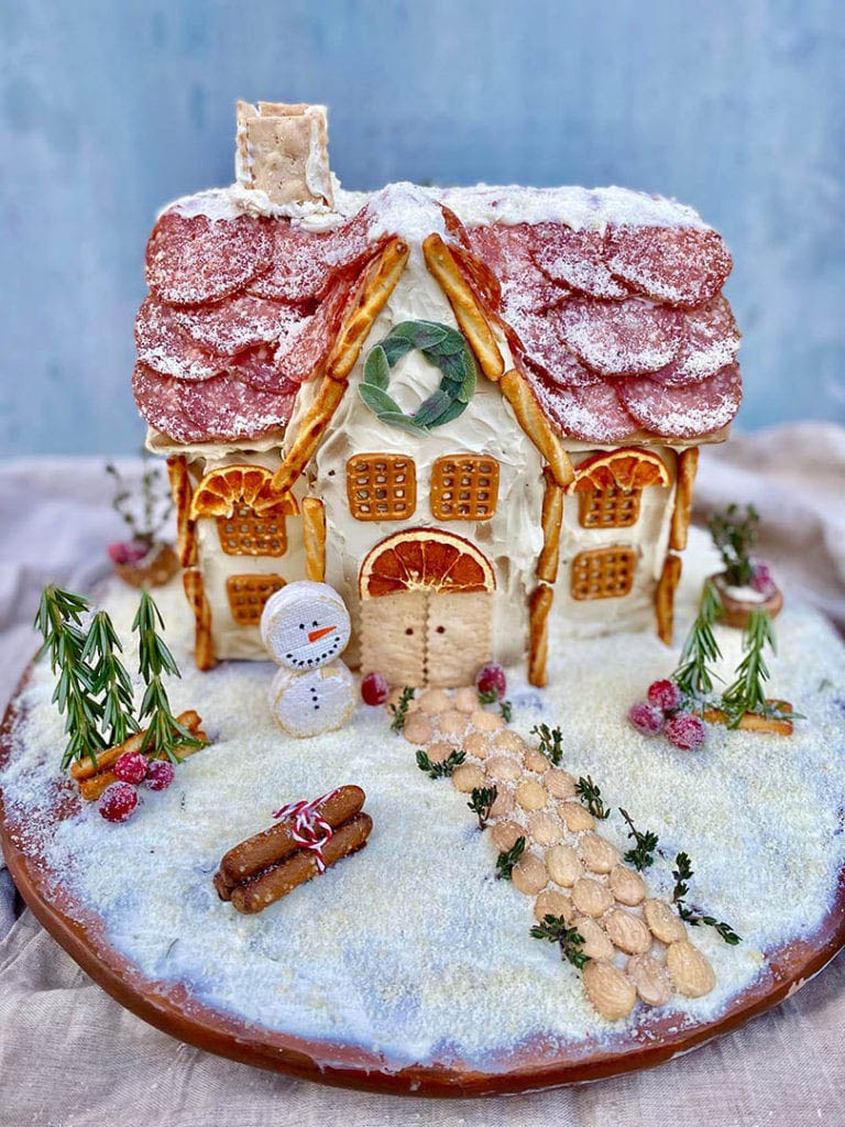 Food Made Fresh Gingerbread house a perfect holiday centerpiece