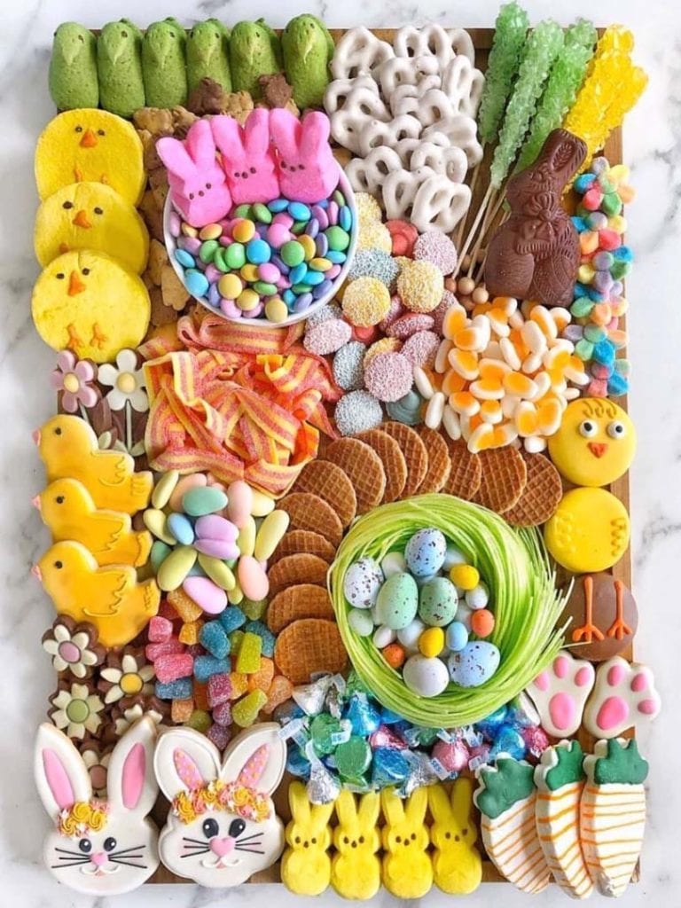 Easter candy board ideas peeps