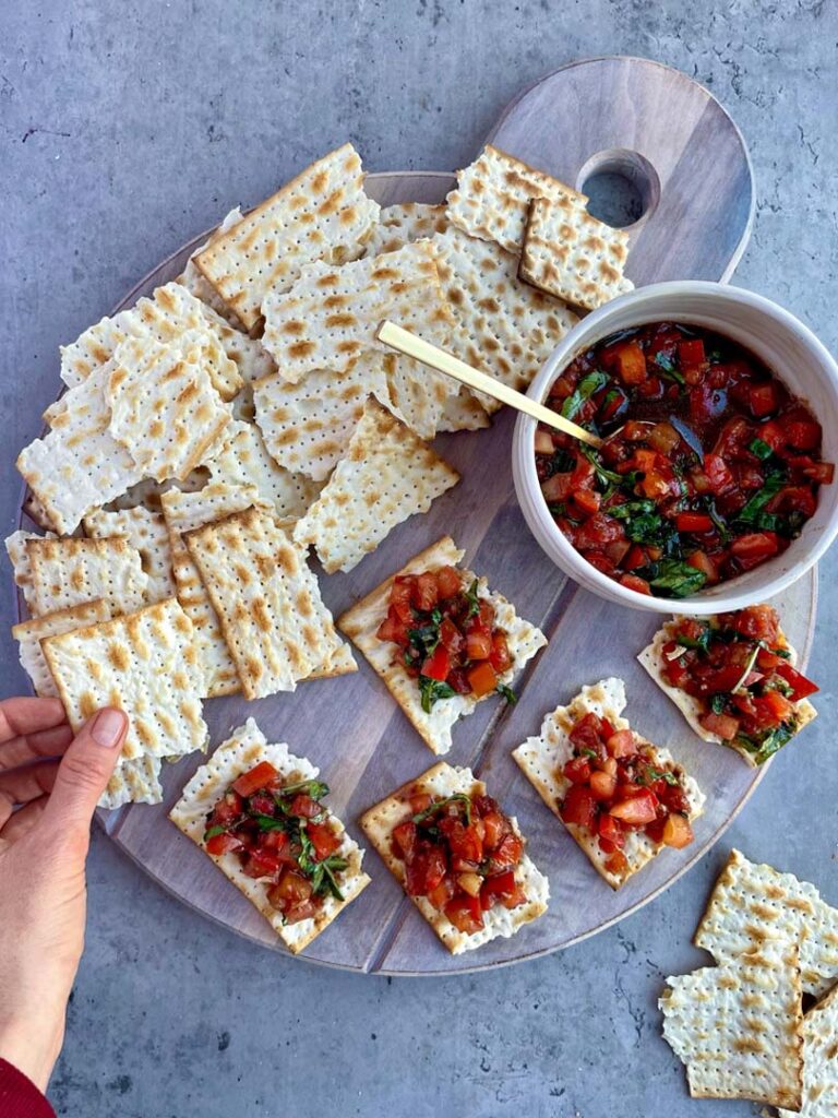 matzo toast for passover hors d oeuvres 