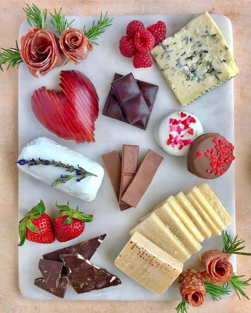 chocolate and cheese pairings board