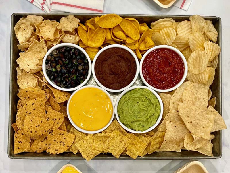 BakerMama olympic appetizer idea chips and dip