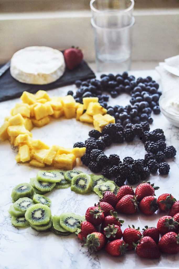 olympic ring fruit board