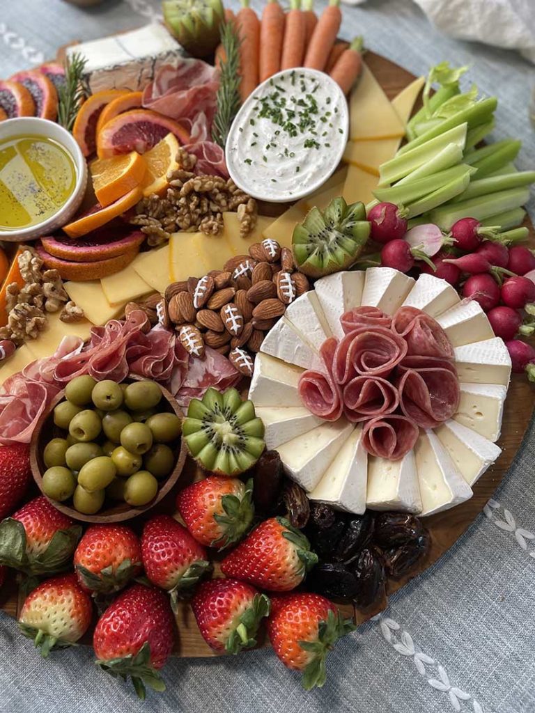 healthy superbowl charcuterie board