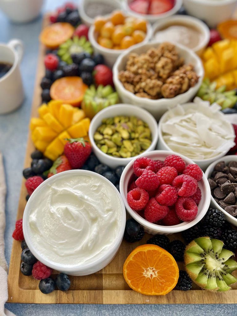 greek yogurt breakfast board