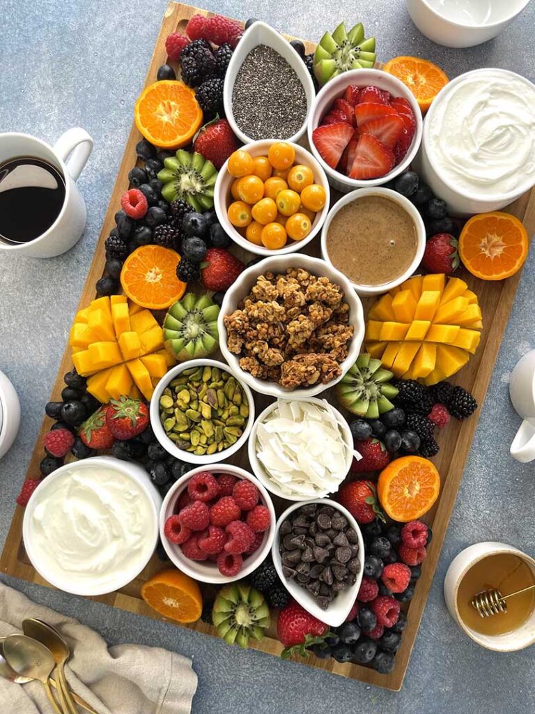 yogurt toppings breakfast board
