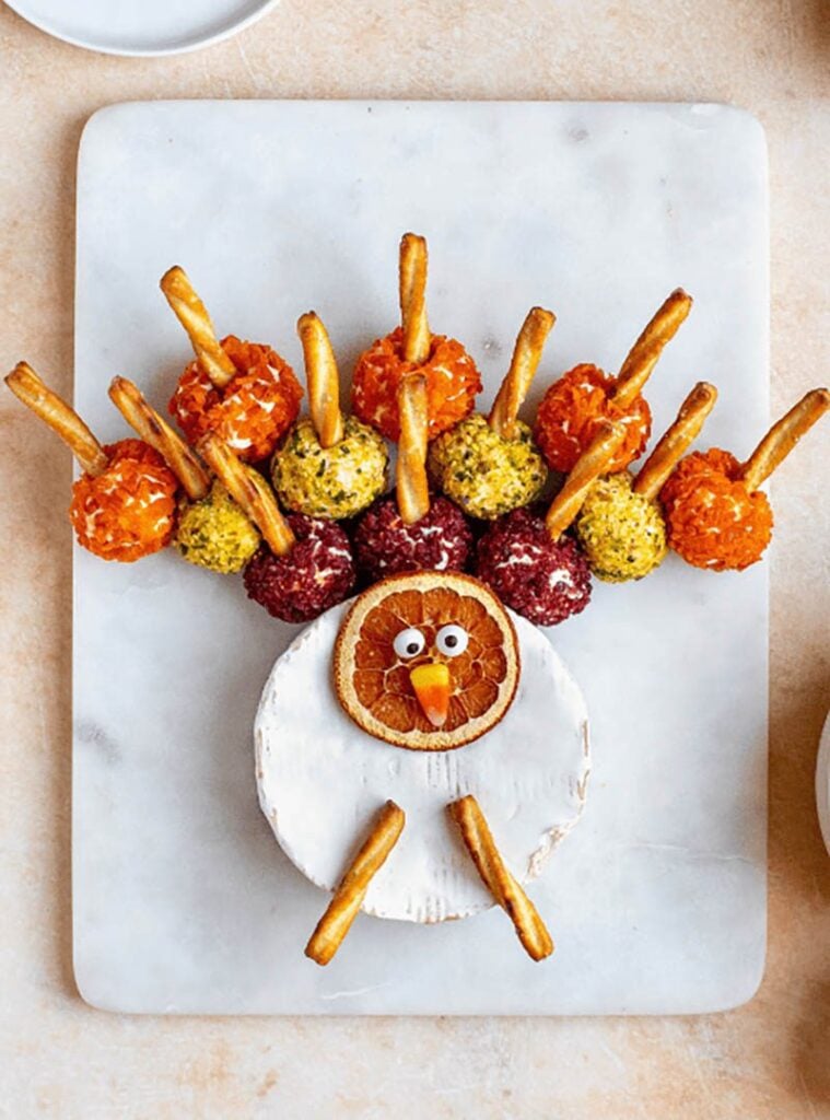 horderves ideas, eight cheese balls, with different toppings