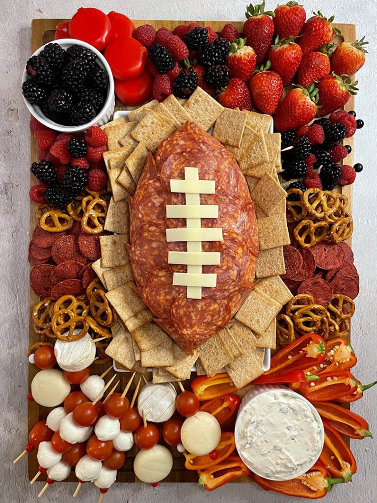 super bowl cheese board football food