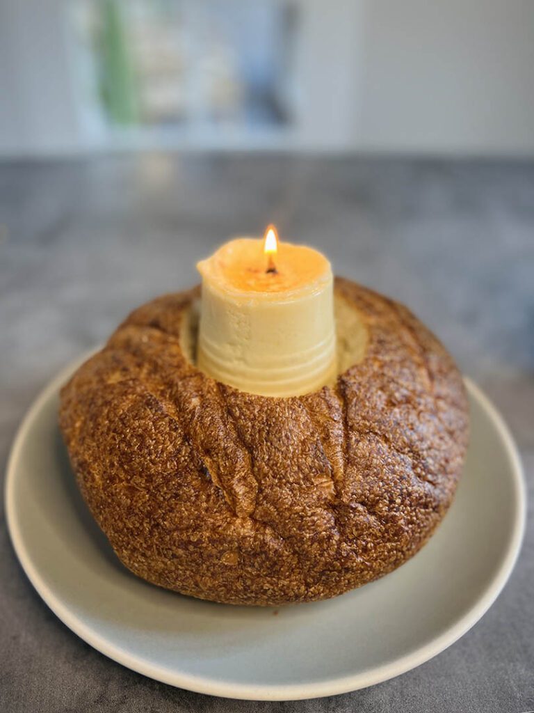 edible wick for butter candle