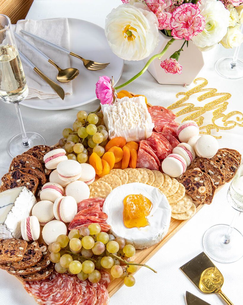 charcuterie board for wedding table