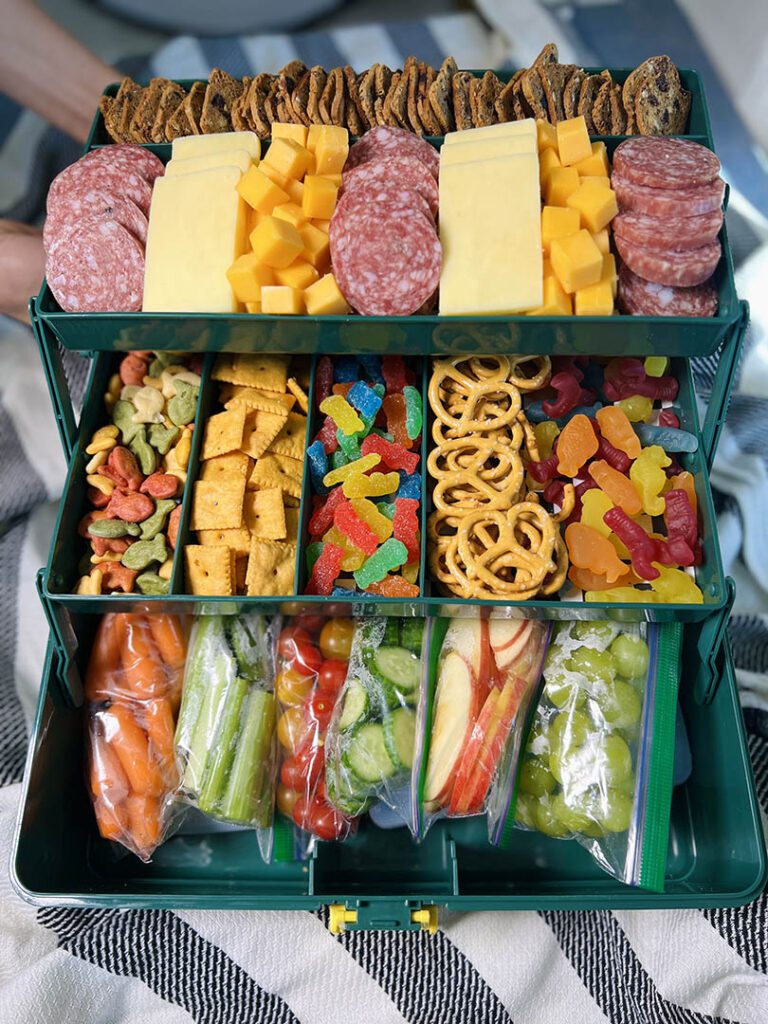 snacklebox charcuterie tackle box