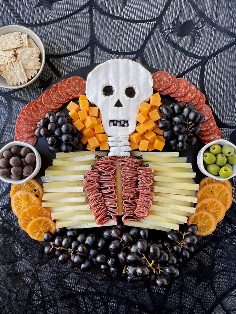 Charcuterie Board Skeleton for Halloween