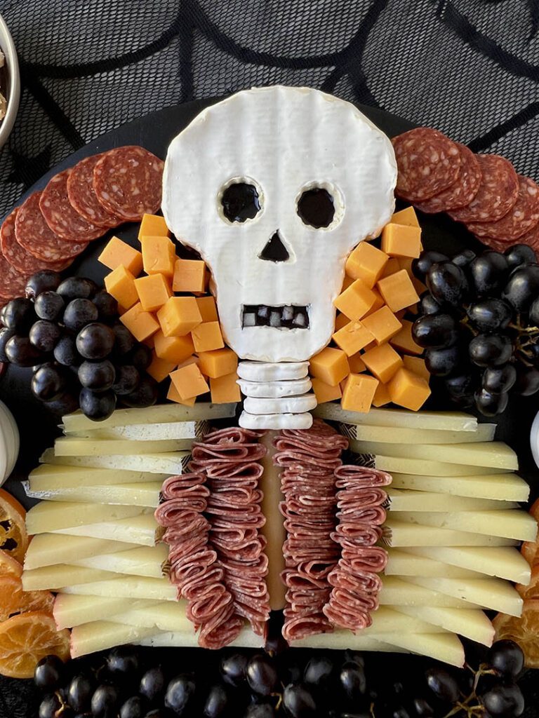 Halloween Charcuterie Board Skeleton
