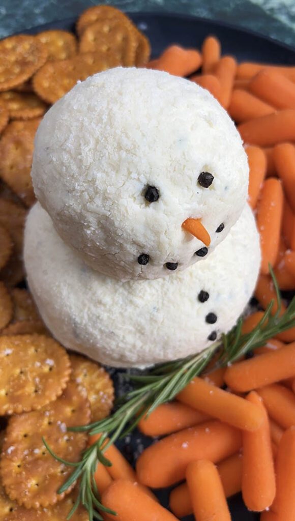 snow man cheeseball recipe