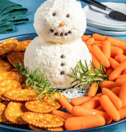 snowman cheese ball recipe with cream cheese